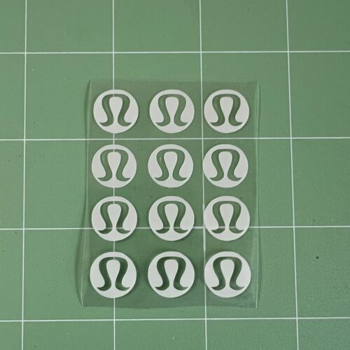 Lululemon Heat Transfer 12pcs Iron On Logo Reflective silver / white sports diy