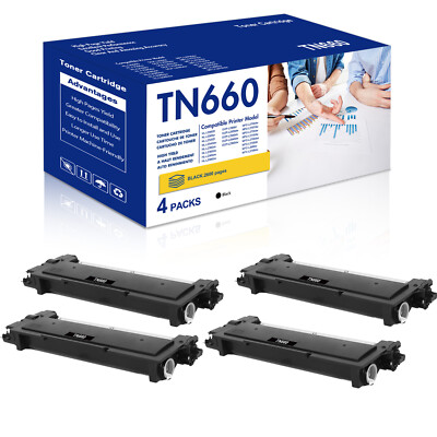 4x TN630 TN660 Toner Compatible With Brother HL-L2300D L2305W DCP-L2500D L2520DW