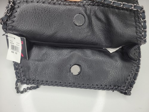 Bolso de Mano Hobo de Cuero Vegano Sondra Roberts Flecos Negro ~¡LEER!!! - Imagen 20 de 22