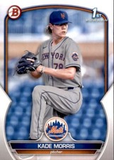 2023 BOWMAN DRAFT 1ST BASE PROSPECT BD86 KADE MORRIS NEW YORK METS RC