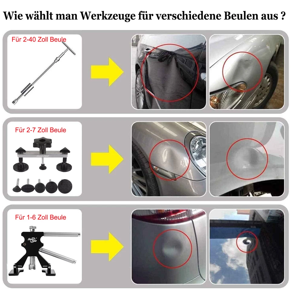 PDR Ausbeulwerkzeug Auto Beulen Reparaturset Dellenlifter Ausbeul KFZ Werkzeug - Bild 2 von 4