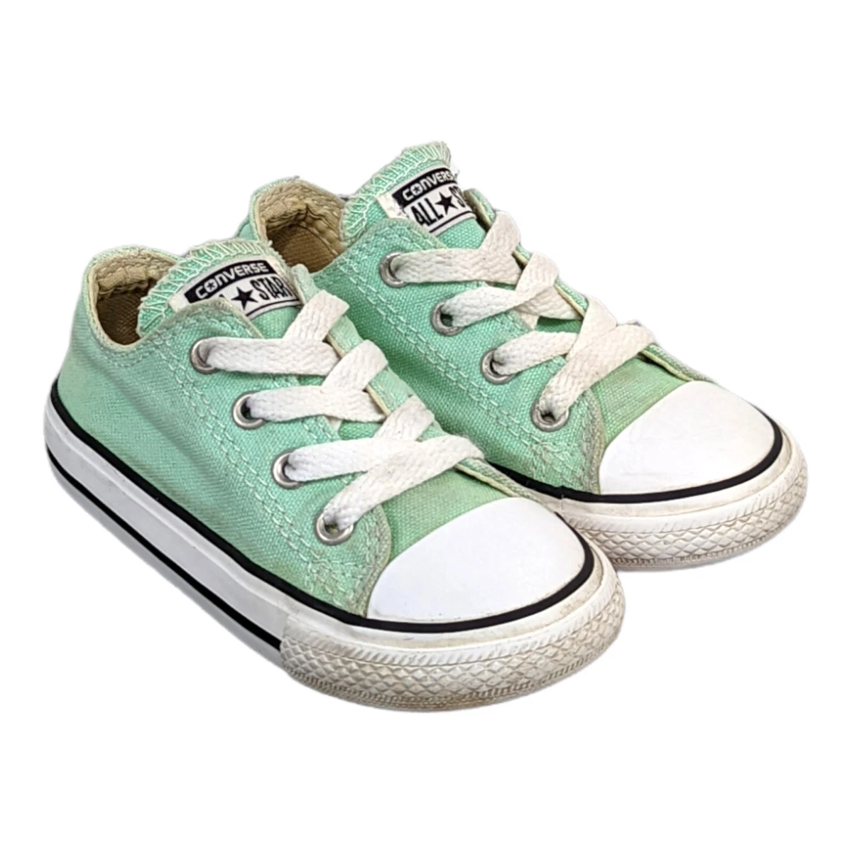 Håndskrift Republikanske parti crush Converse Infant Size 7 Chuck Taylor All Star Sneakers Mint Green Shoes Low  Top | eBay