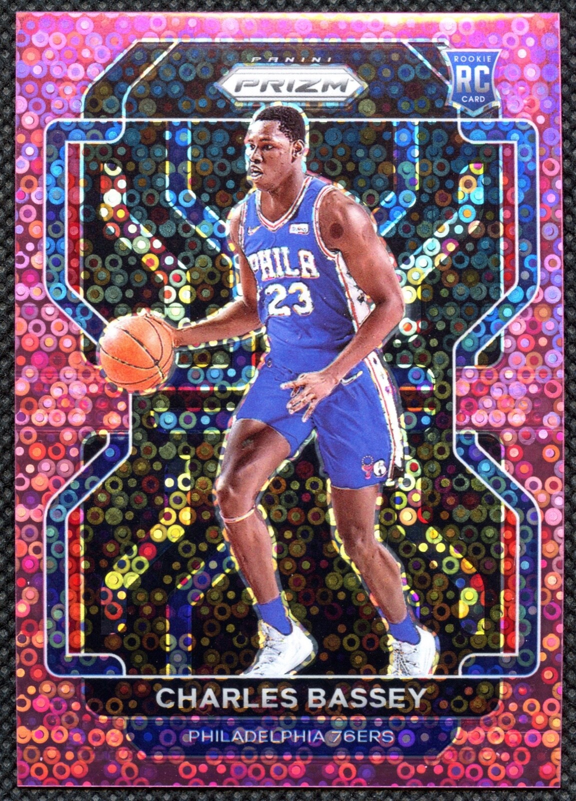 2021-22 Panini Prizm Charles Bassey Rookie 33/50 Pink Fast Break