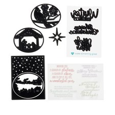 Diamond Press Winter Wishes Nesting Stamps and Dies Kit New 813227