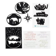 Diamond Press Winter Wishes Nesting Stamps and Dies Kit New 813227