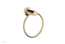 Phylrich 501-75-004 Bathroom Wall Mount Towel Ring Hex Modern SATIN BRASS New!