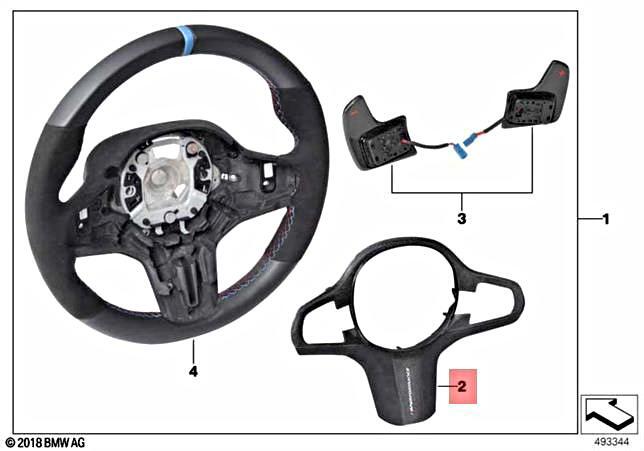 Genuine BMW M5 X3 M X4 X5 X6 Cover steering Alcantara/Carbon  