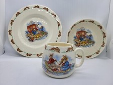 Vintage Royal Doulton Bunnykins 3 PC Children's Mug, Bowl and Plate Set EUC