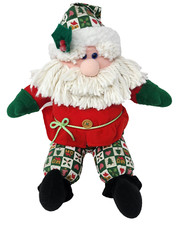 International Silver Company Vintage Christmas Santa Claus Plush Bells 1996