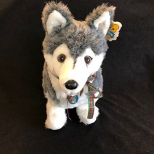 1977 DAKIN NANOOK SIBERIAN HUSKY STANDING PLUSH DOG 20 inch long 16 inch tall