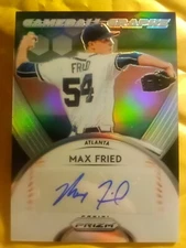 Max Fried Auto 2019 Panini Prizm Game Ball Graphs Autograph MINT CONDITION READ 