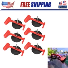 Suction Cup Clamps for Convertible Glass Windshield Repair/Gluing 6 Pack Red