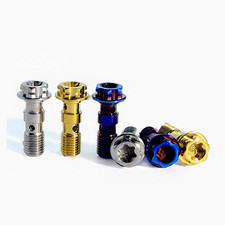 M10x1.0/1.25 Titanium Banjo Bolt  Bleed Nipple Screw Valve Motorcycle Calipers