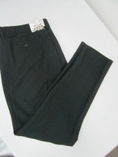 Men pants Black trousers flat Edwards wool blend 34 36 38 46 NEW 2733