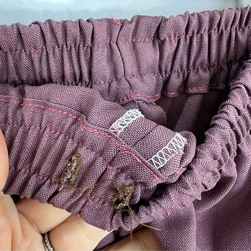 Vintage 60s 70s mauve polyester short sleeve straight leg pant suit set - Picture 14 of 15