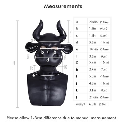 Maschera Mucca In Silicone Medicale Smitizen Per Cosplay E Fetish - Colore Nero