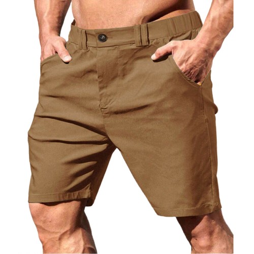 Hombres Cintura Elástica Bolsillo Pantalones Cortos Carga Parte Inferior Deportes Informales Verano - Imagen 22 de 28