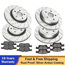 13.78 inch Front Rear Drilled Rotors Brake Pads Fit Grand Cherokee Dodge Durango