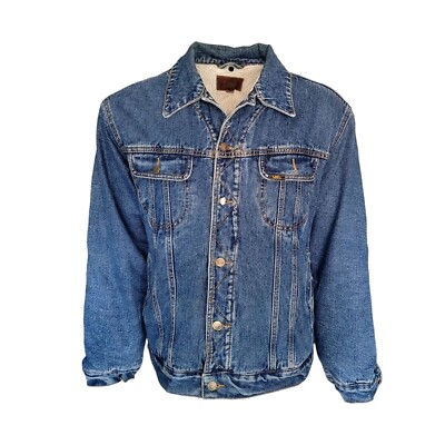 Vintage Lee Sherpa-gefütterte Jeansjacke - Größe L