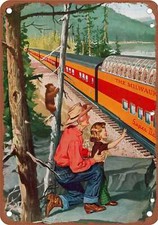 METAL SIGN - 1953 Milwaukee Road Super Dome Cars 7 - Vintage Rusty Look