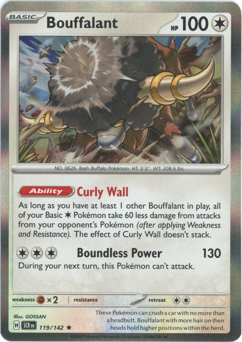 Bouffalant Holo Rare (119/142) Stellar Crown Pokemon