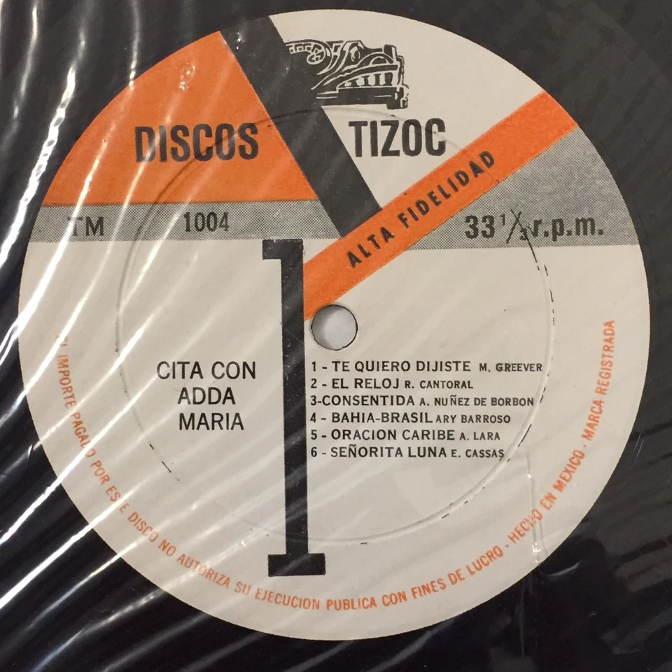 SIGNED Cita Con Adda Maria Vinyl LP Record Discos Tizoc Mexico Import TM 1004 - Image 4 of 4