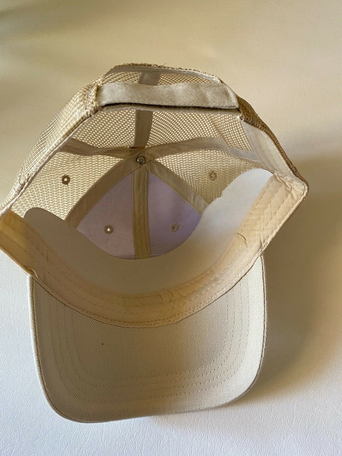 7 UP Plus Graphic Trucker Hat Cap Beige One Size