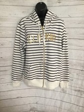 Old Navy Women's Full Zip Hoodie Striped Cotton Blend Size L Large