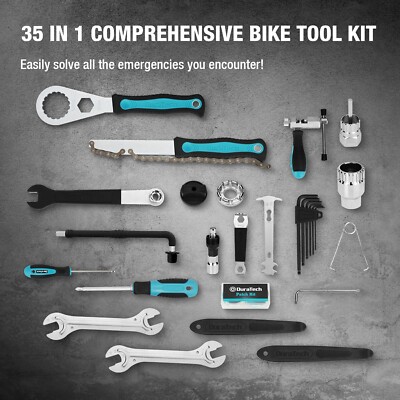 DuraTech 35PC Kit de réparation de vélo Kit d'outils de vélo