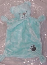 Schmusetuch Nicotoy C&A Bär türkis blau grün pfotenabdruck  NEU