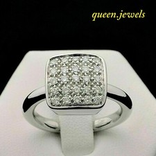 Lab-Created 1.30CT Round Cut Diamond 14K White Gold Over Engagement Wedding Ring