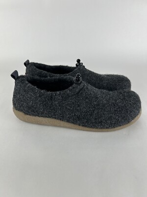 Sanita Lodge Slip On Wool Felt Slipper Clogs Outdoor Gorpcore Gray - 41 Lodge Shoe Unisex Slipper - Charcoal - Second - Sanita Outlet main image 4