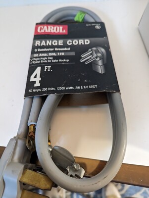 Kenmore 3-Prong 50 Amp 250V Range Power Cord - 5 Feet (Gray)