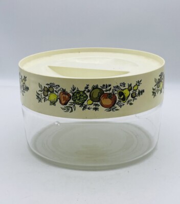 Vintage Pyrex Spice of Life Glass Storage Container Canister USA 6 