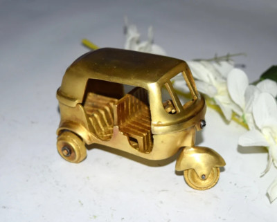Tuk Tuk Auto Rikshaw Model Table Decor Brass Taxi Vehicle Decorative Item RD452
