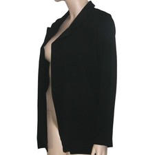 Lush Women's Long Sleeve Open Front Blazer Black Jacket