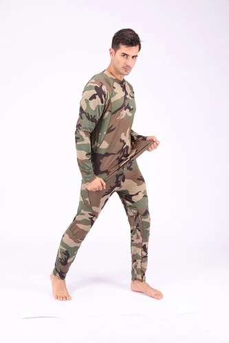 Men's Thermal Underwear Long Johns Tight Warm Soft Outdoor Sports Sets Army Camo - Bild 33 von 37