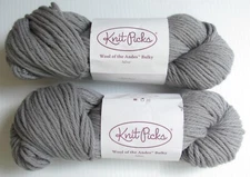 LOT OF 2 Knit Picks Wool of the Andes Bulky Yarn 137 yds ea Color 528 Silver