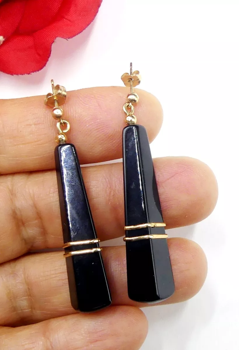 Vintage hotsell onyx earrings