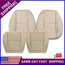 For 2007-2014 Chevy Tahoe Avalanche Driver Passenger Bottom & Top Seat Cover Tan
