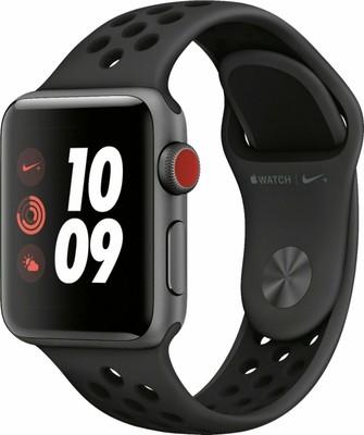 Apple Watch Nike+ Series 3 (LTE) 38mm Space Gray Aluminum Case with Nike  Bands 190198803955 | eBay