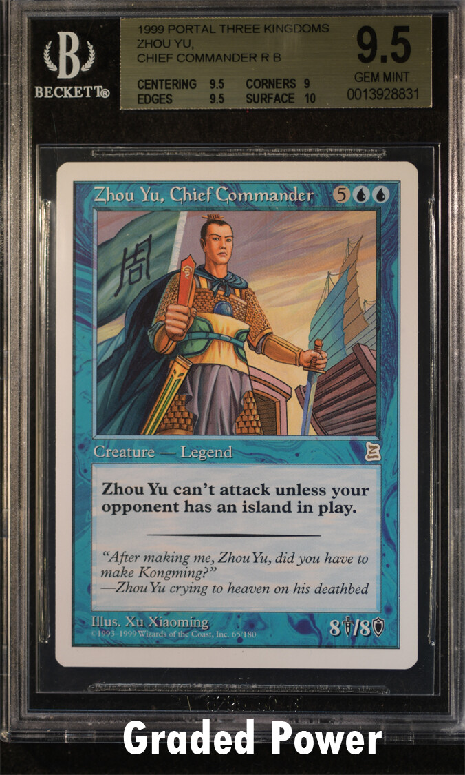 Portal Three Kingdoms Zhou Yu, Chief Commander BGS 9.5 Magic MTG
