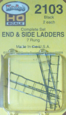 Kadee HO #2103 End & Side Ladders --7 Rung (Black) We Combine Ship for you Save