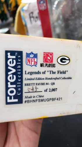 NIB BRETT FAVRE GREEN BAY PACKERS BOBBLEHEAD 421ST GAME LAMBEAU FIELD EXCLUSIVE - Picture 5 of 5