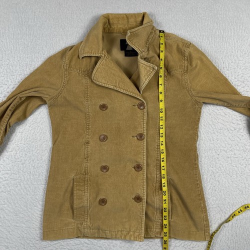 Seventy Seven Jacket Womens Medium Brown Corduroy Pea Coat Vintage Ladies Coat - Picture 10 of 14