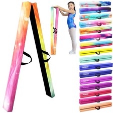 8FT Folding Balance Beam -Gymnastics Floor Beam -Gymnastics Equipment for Kid...