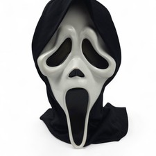 2013 Fun World Scream Ghost Face Mask Shroud Halloween Slasher Horror Cosplay