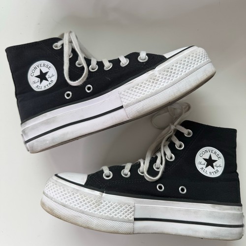 Baskets Converse Chuck Taylor All Stars montantes à deux étages femme taille 5 noir - Photo 1/5