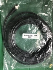 RG59 BNC Patch Cable -75 ohm- Male/Male - 25 FT