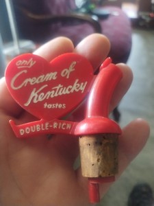 Cream of Kentucky Bourbon  red bottle pourer
